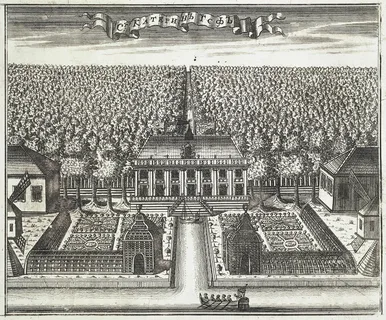 Илл.4. А. Ростовцев. Гравюра «Екатерингофъ». 1716 г.